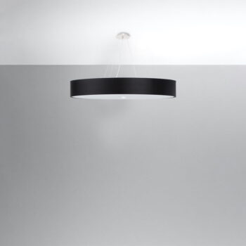 Čierne závesné svietidlo s textilným tienidlom ø 100 cm Herra – Nice Lamps - Image 4