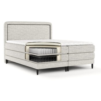 Svetlosivá boxspring posteľ 160x200 cm Dove – Maison de Rêve – Obrázok 3