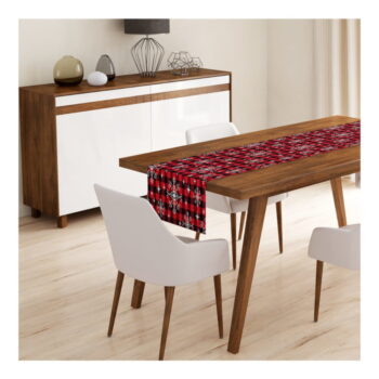 Súprava 4 vianočných obliečok na vankúš a behúň na stôl Minimalist Cushion Covers Snowflake - Image 7