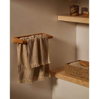 Béžový bavlnený uterák 70x140 cm Veta - Kave Home - Image 3