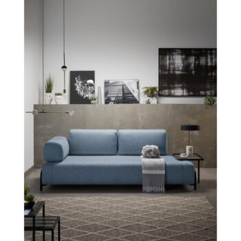 Modrá pohovka s podrúčkami Kave Home Compo – Obrázok 5