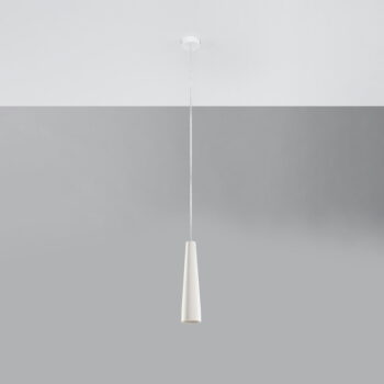 Biele závesné svietidlo s keramickým tienidlom ø 8 cm Alverna – Nice Lamps - Image 3