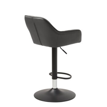 Tmavosivá barová stolička s nastaviteľnou výškou z imitácie kože Brooks – Unique Furniture – Obrázok 3