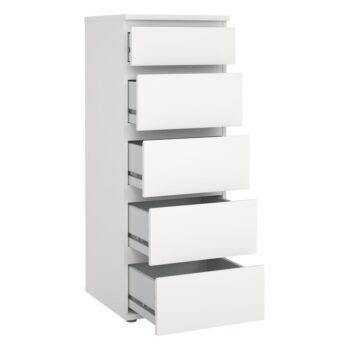 Biela vysoká komoda 40x107 cm Nova – Tvilum - Image 7