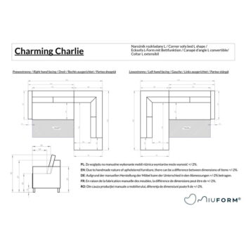 Béžová rozkladacia rohová pohovka (pravý roh) Charming Charlie – Miuform - Image 7