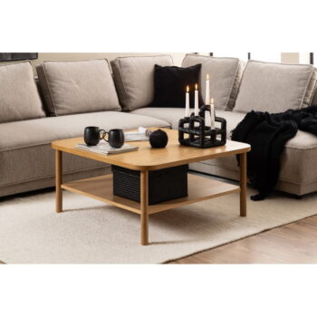 Konferenčný stolík v dekore duba v prírodnej farbe 90x90 cm Banbury – Actona - Image 8