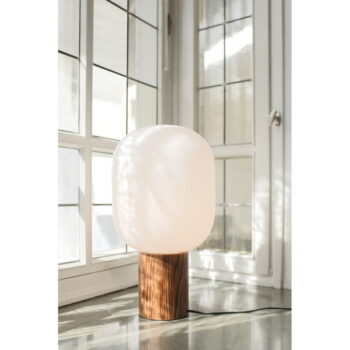 Tmavohnedá stolová lampa so skleneným tienidlom (výška  44 cm) Skene – Markslöjd – Obrázok 2