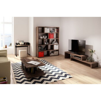 Hnedá knižnica v dekore orecha 150x198 cm Berlin – TemaHome - Image 3