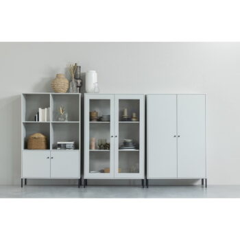 Svetlosivá knižnica z borovicového dreva 107x160 cm Xam – WOOOD - Image 6