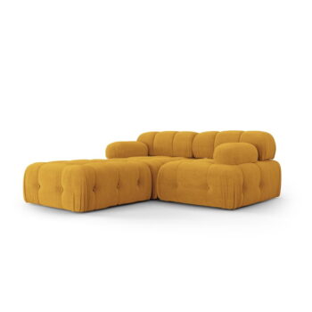 Rohová pohovka v horčicovej farbe Ferento – Cosmopolitan Design - Image 5