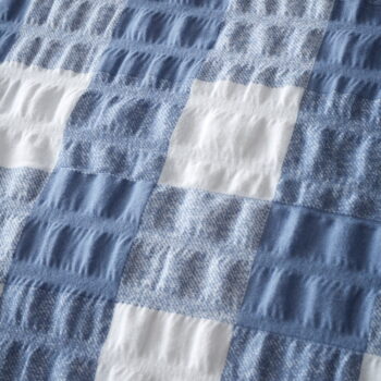Modré flanelové obliečky na dvojlôžko 200x200 cm Gingham Check – Catherine Lansfield - Image 5