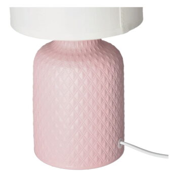 Ružová stolová lampa s textilným tienidlom (výška  32 cm) Iner – Candellux Lighting - Image 4