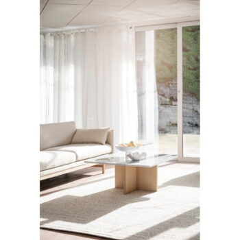 Biely mramorový konferenčný stolík 90x90 cm Brooksville - Rowico - Image 6