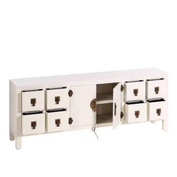 Biela nízka komoda 130x50,5 cm Oriente – Ixia – Obrázok 2
