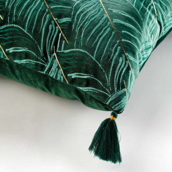 Zamatový dekoračný vankúš 40x40 cm Palmina – douceur d'intérieur – Obrázok 2