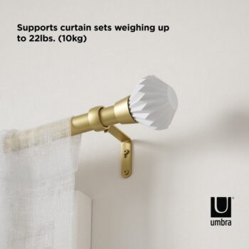 Oceľová roztiahnuteľná garniža 107 - 305 cm Pleat - Umbra - Image 2