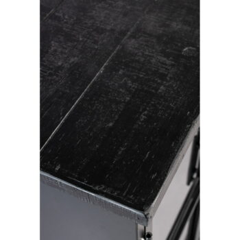 Čierna kovová vitrína 35x133 cm Ferre – White Label - Image 5