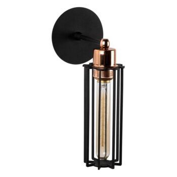 Čierne nástenné svietidlo ø 8 cm Likya – Opviq lights - Image 4