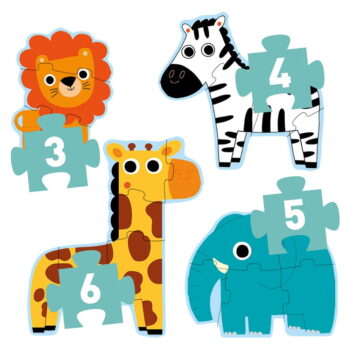 Sada 4 detských puzzle Djeco Mini Jungle - Image 2