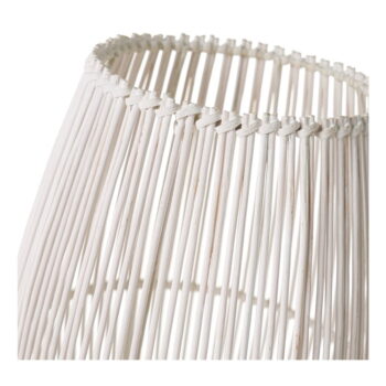 Biela bambusová stolová lampa s bambusovým tienidlom (výška  29 cm) – Casa Selección – Obrázok 3