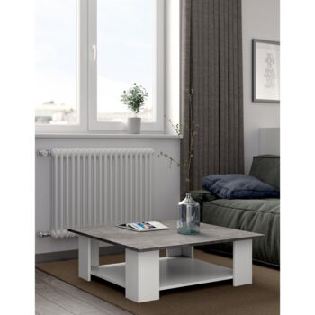 Biely konferenčný stolík s doskou v dekore betónu 67x67 cm Square - TemaHome - Image 6