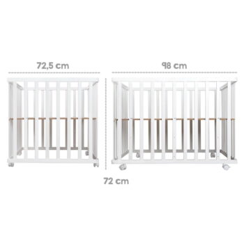 Biela detská ohrádka 100x75 cm Roba style – Roba – Obrázok 4