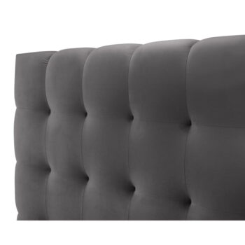Sivá čalúnená dvojlôžková posteľ s úložným priestorom s roštom 160x200 cm Bali – Cosmopolitan Design - Image 7