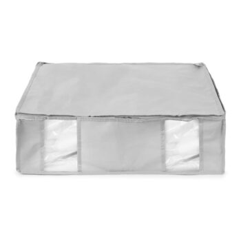 Vákuový/vystužený látkový úložný box na oblečenie 56x56x16,5 cm Granit – Compactor - Image 7