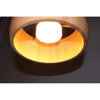 LED stmievateľné závesné svietidlo v čiernej a prírodnej farbe s dreveným tienidlom Shine-wood – Fischer & Honsel - Image 4