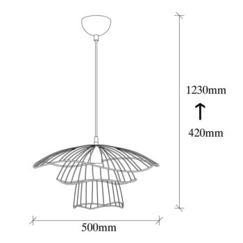 Čierne závesné svietidlo ø 50 cm Tel – Opviq lights - Image 6