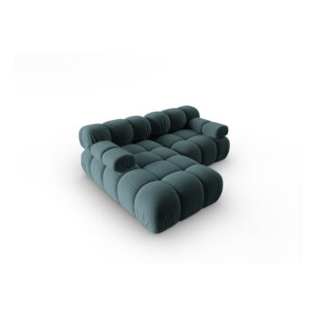 Zamatová pohovka v petrolejovej farbe 191 cm Bellis – Micadoni Home - Image 3