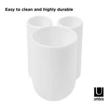 Biely plastový téglik na zubné kefky Touch – Umbra – Obrázok 4