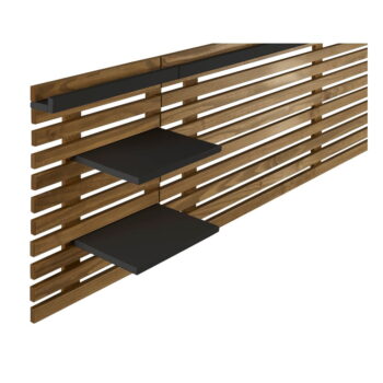 Čierne/prírodné čelo postele z borovicového dreva 240x62 cm Nidra - Marckeric - Image 3