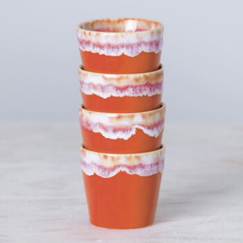 Bielo-oranžový kameninový hrnček na espresso Costa Nova, 200 ml – Obrázok 3