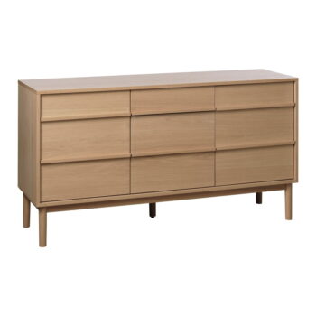 Nízka komoda v dekore duba v prírodnej farbe 75x140 cm Ponza – Unique Furniture – Obrázok 4