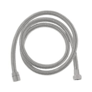 Mosadzná sprchová hadica v matne striebornej farbe Powerflex – Sapho