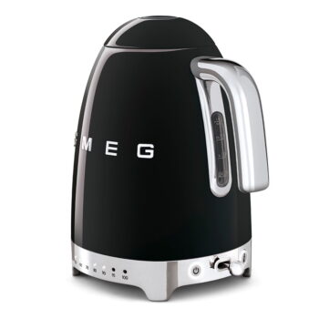 Čierna rýchlovarná kanvica z nehrdzavejúcej ocele 1,7 l Retro Style – SMEG - Image 2
