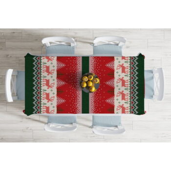 Vianočný obrus s prímesou bavlny Minimalist Cushion Covers Merry Christmas, 140 x 180 cm - Image 2