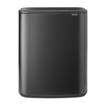 Tmavosivý dotykový oceľový odpadkový kôš na triedený odpad 60 l Bo Touch Bin – Brabantia - Image 5