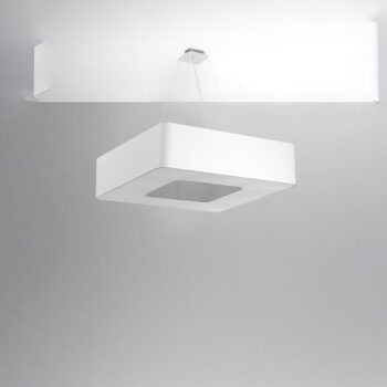 Biele závesné svietidlo so skleneno-textilným tienidlom Piano – Nice Lamps – Obrázok 3