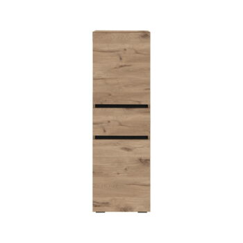 Vysoká úzka kúpeľňová skrinka v dekore duba v prírodnej farbe 38x130 cm Wisla – Støraa
