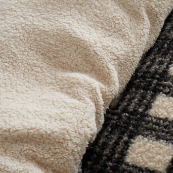 Čierno-krémovobiele obliečky na dvojlôžko z mikroplyšu 200x200 cm Cosy Borg Sherpa - Catherine Lansfield – Obrázok 5