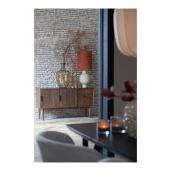 Tmavohnedá nízka komoda z masívneho dreva 150x80 cm Bitika – Light & Living – Obrázok 2