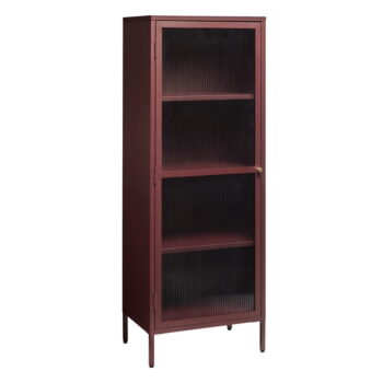 Červená kovová vitrína 58x160 cm Bronco – Unique Furniture – Obrázok 4