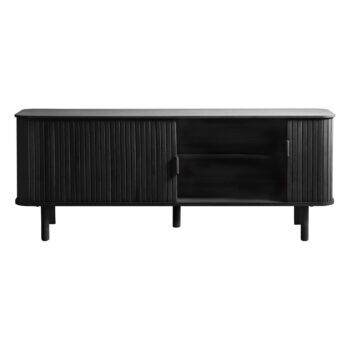 Čierny TV stolík v dekore duba 160x56 cm Cavo – Unique Furniture - Image 5