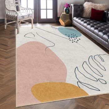Krémový prateľný koberec 120x180 cm Abstract Shapes – Mila Home - Image 10