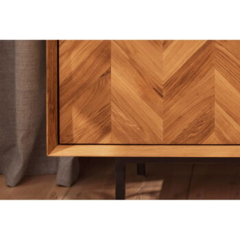 TV stolík z dubového dreva v prírodnej farbe 144x50 cm Abies - The Beds - Image 6