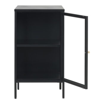 Čierna kovová vitrína 45x85 cm Carmel – Unique Furniture - Image 3
