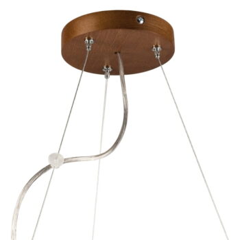 Tmavohnedé závesné svietidlo so skleneným tienidlom ø 47 cm Eveline – LAMKUR - Image 4