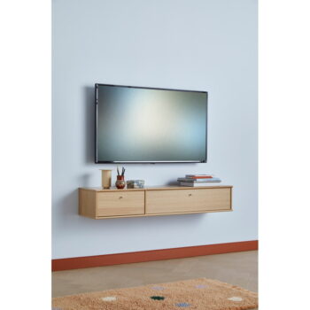 TV stolík v dekore duba v prírodnej farbe 133x22 cm Mistral – Hammel Furniture - Image 3